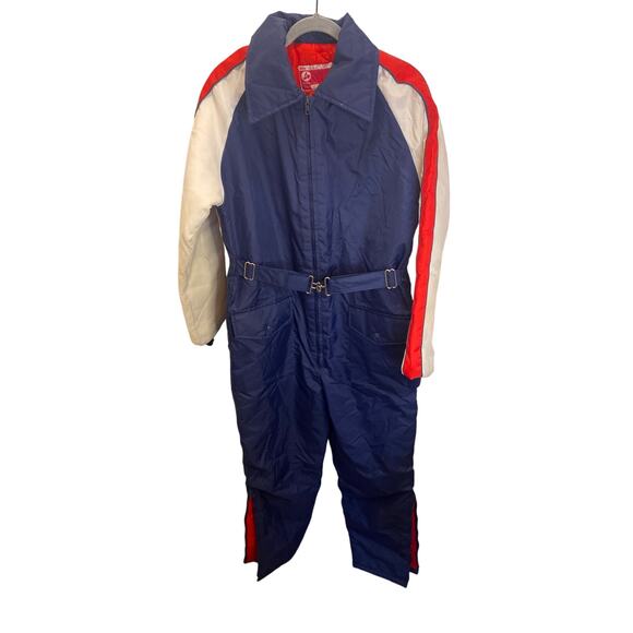 VINTAGE Unisex Patriotic Navy Snowboard Snowmobile Snow Suit 20 - Picture 1 of 8